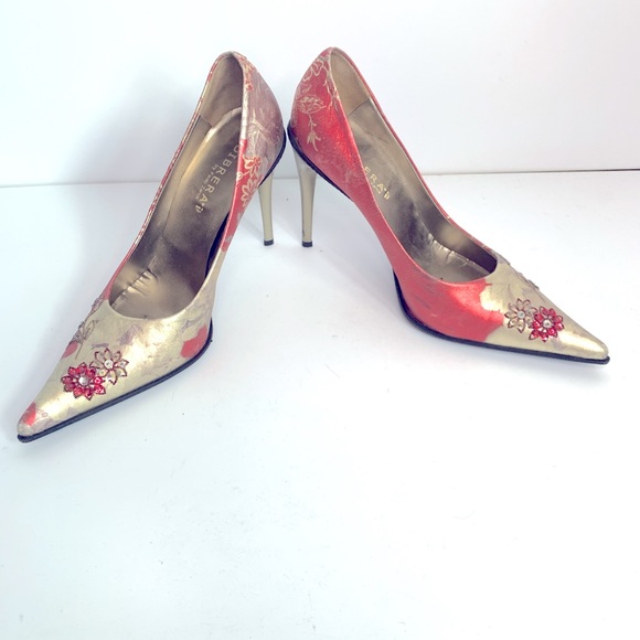 Handpainted Leather w/Beads & Sequins Italian Leather Shoes❤️Perfectly gorgeous - Picture 4 of 13